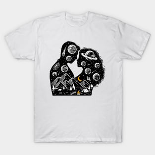 Romantic Universe Illustration T-Shirt